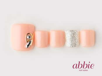 ネイルサロン アビー 宮益坂店(abbie)/ピンクビジューフット ¥11198