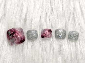 サニーサイド ウィズ マキア 茅ヶ崎店(Sunnyside with MAQUIA)/ピンクボルドー×フラッシュ