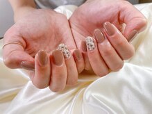 キキネイル たまプラーザ店(kikinail)/10月定額A ツイードネイル