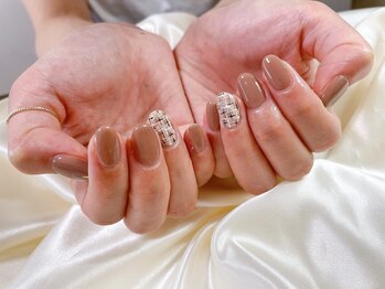 キキネイル たまプラーザ店(kikinail)/10月定額A ツイードネイル