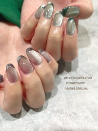 キラキラフレンチデザイン