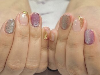 ネイルスタジオ ベレッツァ(BELLEZZA)/マグネット×ニュアンスミラー