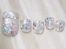 アイネイルズ 天神今泉店(I-nails)/【sana.i】キラキラフットネイル