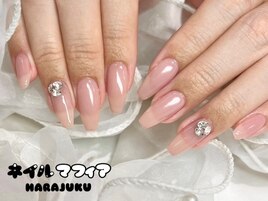 ベージュカラー/シンプルネイル