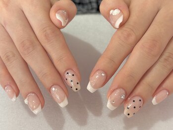 アルティノ ネイル ガーデン(altino nail garden)/ガーリー/キラキラ/フレンチ