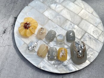 ネイルサロン ジョアアンジェ 天王寺店(joie ange)/立体フラワー &nbsp;ひまわり