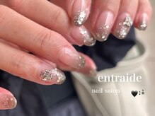 アントレッド(entraide)/韓国風ラメブラックネイル