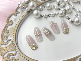 大人かわいいチークネイル♪