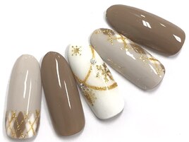 雪の結晶寧ネイル☆冬ネイル