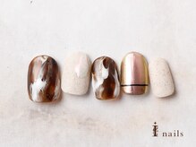 アイネイルズ 横浜EAST店(I-nails)/もやもやラテネイル￥10000