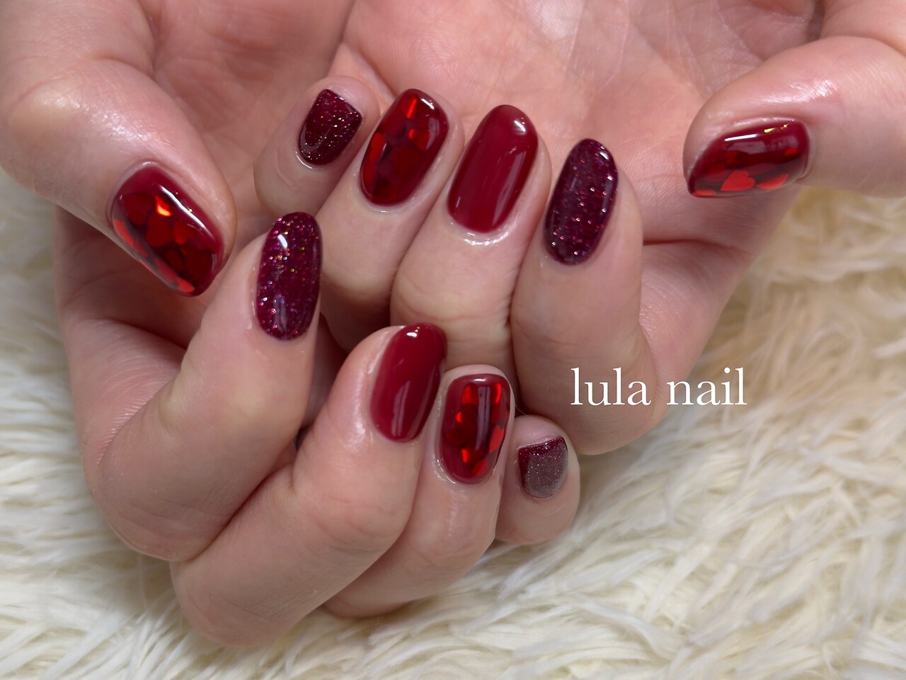 2025年秋トレンド】ボルドー ハートのネイルデザイン集｜人気順