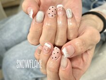 スノーフレーク(Snowflake)/定額デザイン☆フレンチアート