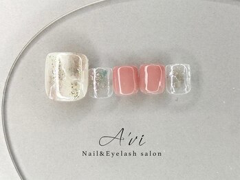 ネイルアンドアイラッシュ アヴィ(Nail and Eyelash A'vi)/フット定額デザイン ¥10400