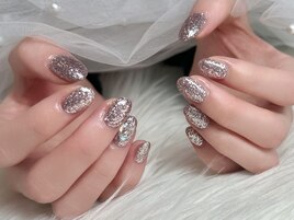 ラメワンカラー　ハートシール