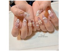 ハヌル(haneul.)の雰囲気(リボンネイル/パーツのせ放題☆フリル激カワ甘系デザイン◎)