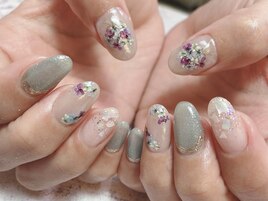 押し花　ブーケ　マグネット