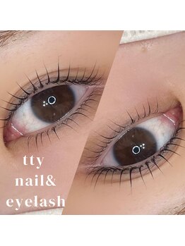 ティーネイルアンドアイラッシュ(tty)/上下似合わせパーマ