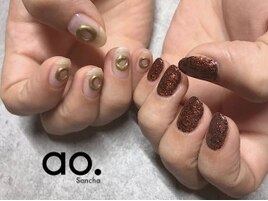85min ちぐはぐネイル