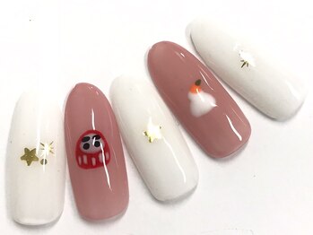 お正月ネイル ダルマネイル Pg コルンのフォトギャラリー ホットペッパービューティー