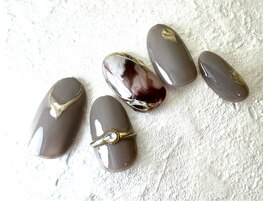 リングネイル×マーブル