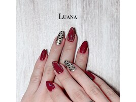 レオパード/ボルドー/秋冬ネイル