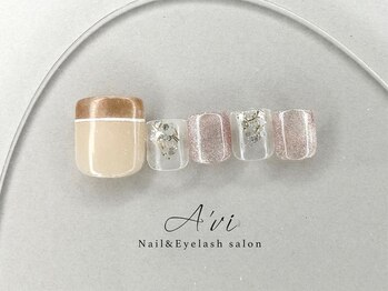 ネイルアンドアイラッシュ アヴィ(Nail and Eyelash A'vi)/フット定額デザイン ¥10400