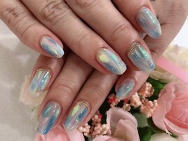 ブルーオーロラネイル