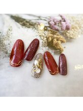 ブリス(Bliss produced by syisyu)/ボルドーマグネットネイル