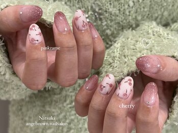 アンジュブラウン(angebrown)/さくらんぼネイル【027】