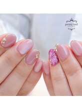 ピオニーネイル(peony nail)/紫色のダリア