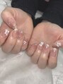 トゥルーネイル アンド アイ 銀座店(TRU NAIL & EYE) チーク×マグフレンチネイル 7,990円 オフ代別途