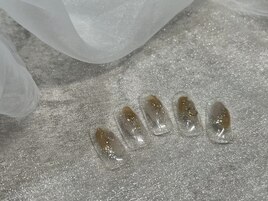 塗りかけネイル　ニュアンス