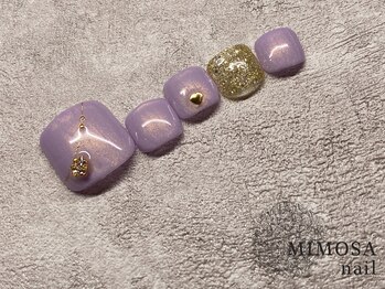 ミモザネイル(MIMOSA Nail)/大人可愛いハートモチーフフット