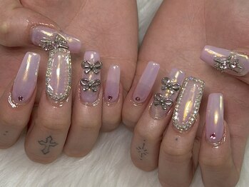 ネスネイル 池袋(Nes.nail)/ピンク×オーロラカラー