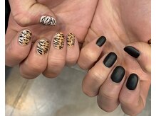 ナンバーネイル 名駅(N° nail)/アニマル　× マットブラック