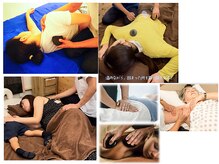 あまリハの雰囲気（肩甲骨の中までしっかりとほぐします。）