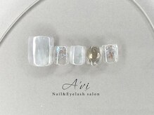 ネイルアンドアイラッシュ アヴィ(Nail and Eyelash A'vi)/フット定額デザイン　¥10400