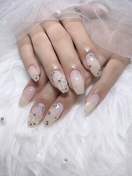 ニコ モチコミ 新大久保店(NICO)/透明花ネイル