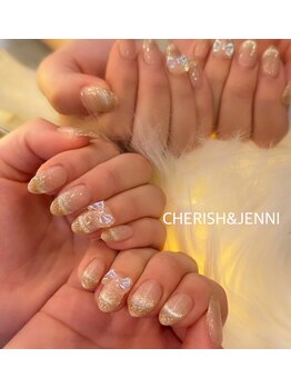 マグネット×フレンチネイル