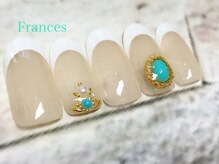 フランセス(Frances)/白フレンチ×ターコイズ