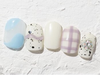 ジェミーネイル エビス(Jemiy nail ebisu)/ガーリーチェック9300yen