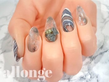 アロンジェ 甲府中央店/アゲートスライス風ネイル☆