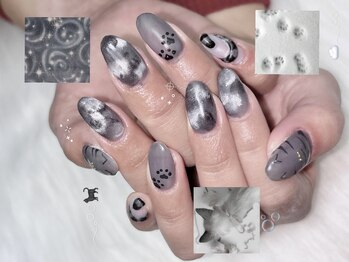 プリンセス(Princess)/猫柄ネイル9200円