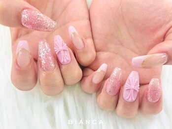 ビアンカ ネイルサロン 大宮店(Bianca)の写真/【持ち込みOKやり放題コース】はカラー&対象パーツ使い放題♪話題のクロスネイル、プルメリアネイルも可能!