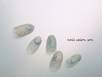 ソウ 難波店 nail salon Sou/マットぼこぼこnail