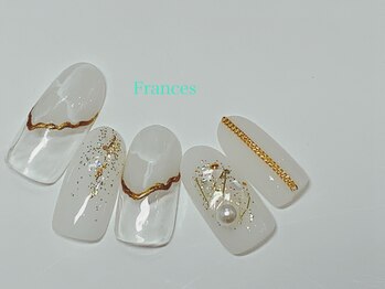 フランセス(Frances)/大理石ネイル