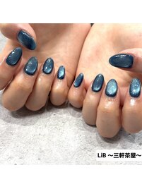 ブルーマグネットネイル