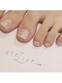 小花柄フット