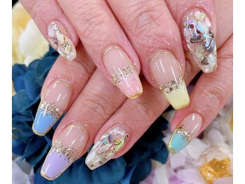 ディーネイル 天王寺(D-nail)/【小山】カラフルフレンチnail