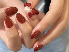 【Karin.m】ボルドーリボン